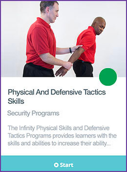 Physical and defensive tactics course card.